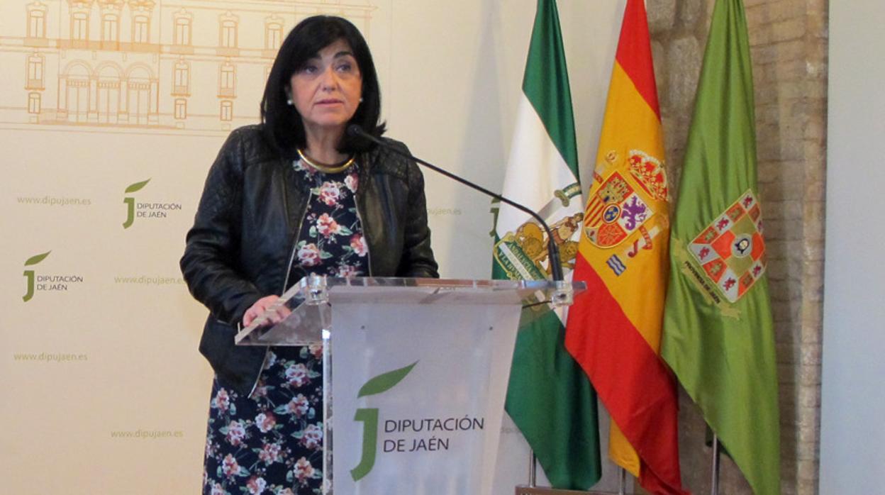 La diputada de igualdad, Francisca Medina, durante la presentación de la guía