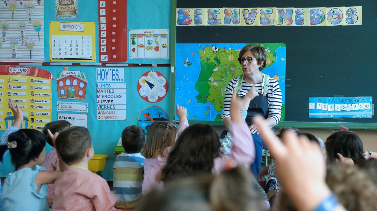 Clase de educación infantil en un colegio