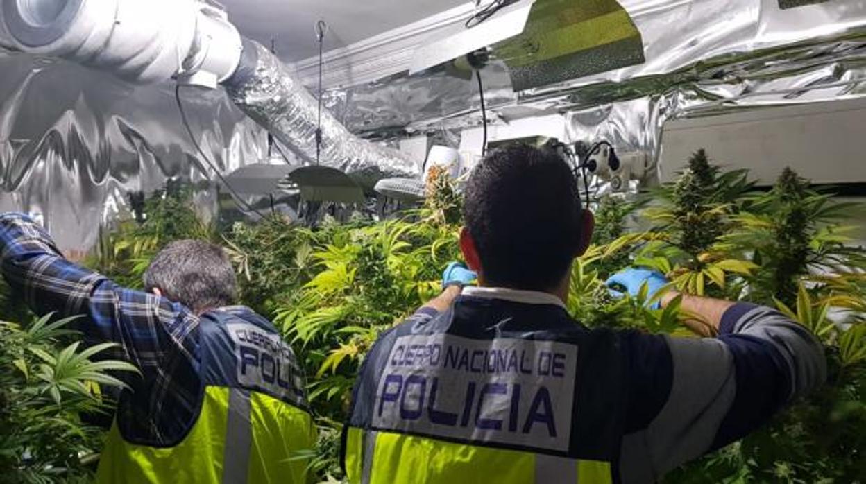 Agentes de la Policía Nacional, durante una operación antidroga.