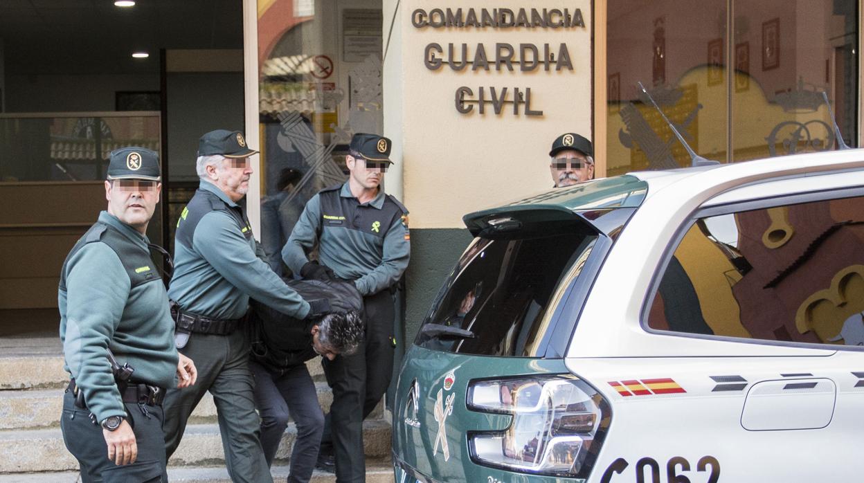 Bernardo Montoya, en su traslado este miércoles en Huelva