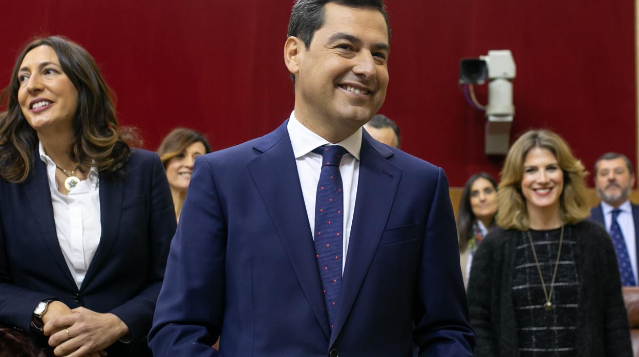 Juanma Moreno, este martes en el Parlamento andaluz