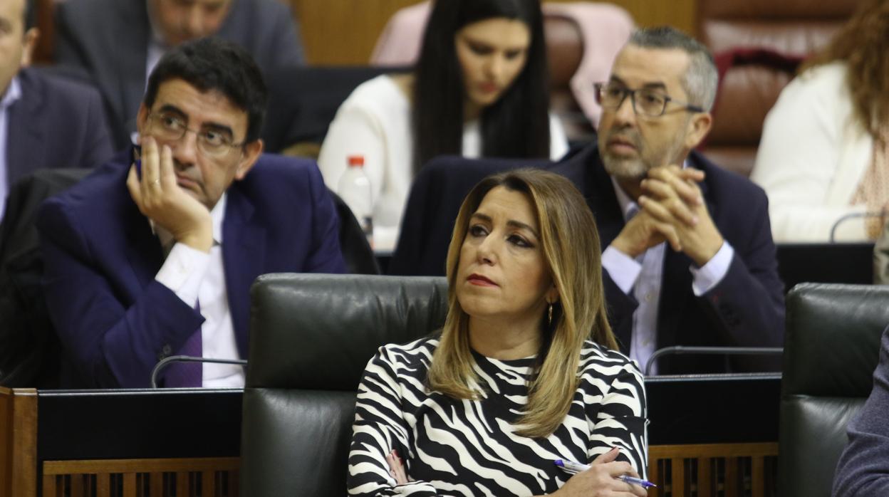 Susana Díaz durante la sesión de investidora en el Parlamento andaluz