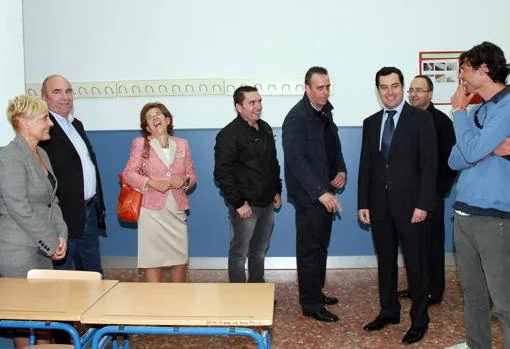 Moreno, visitando su instituto en 2012 ya como secretario de Estado