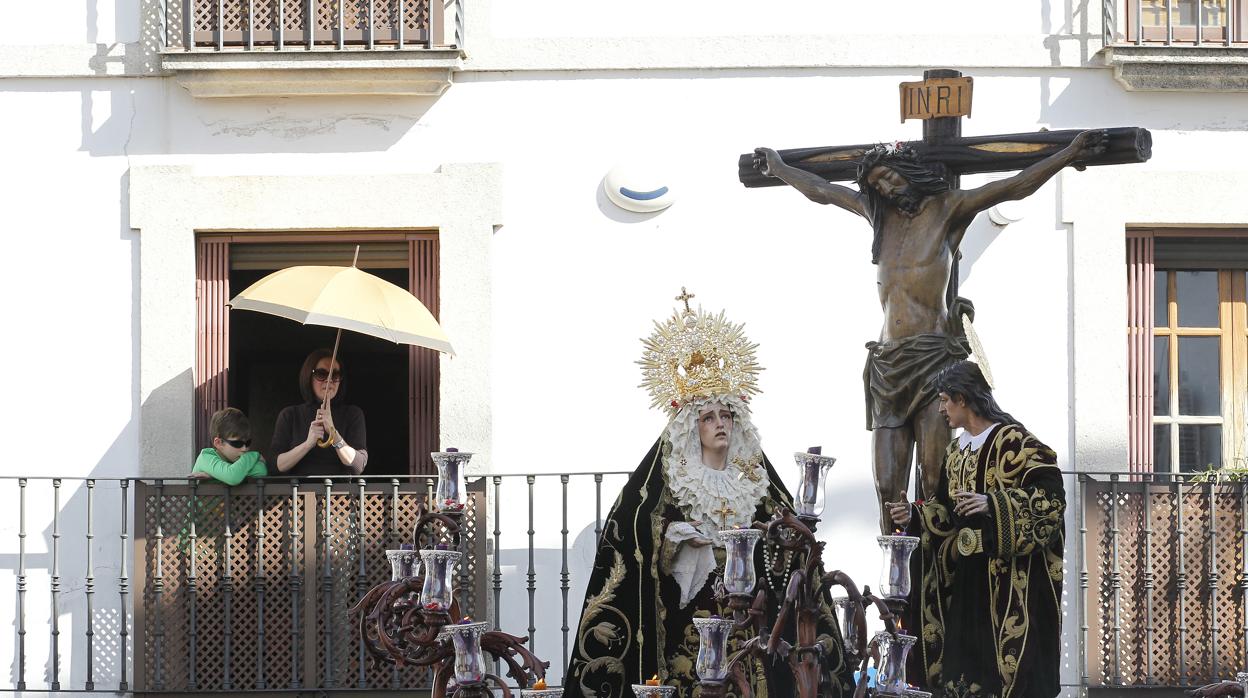 Misterio del Santísimo Cristo de las Penas de Santiago, duarnte su salida procesional