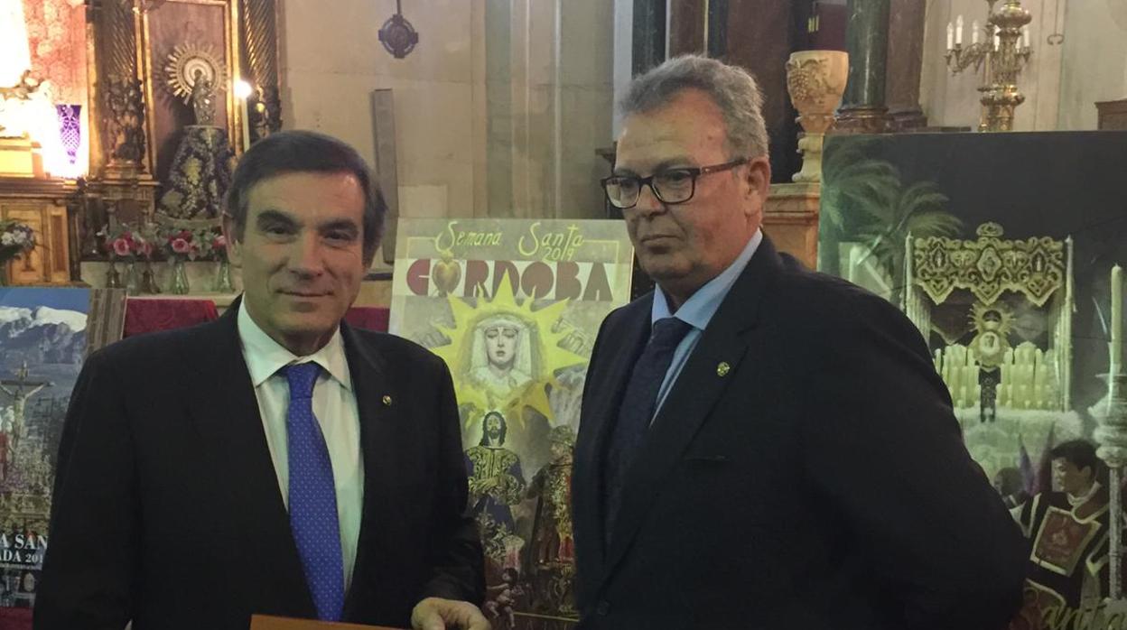 Francisco Gómez Sanmiguel, durante la presentación del cartel de la Semana Santa de Córdoba en Madrid