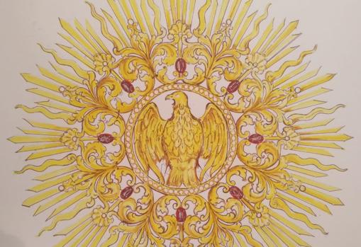 Diseño del nuevo nimbus para el San Juan Evangelista de Pasión