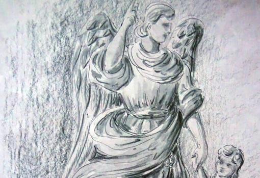 Detalle del diseño del nuevo Santo Ángel para la hermandad de Pasión