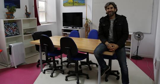 Juan José Giraldo, en la sede de su actual empresa en Sevilla