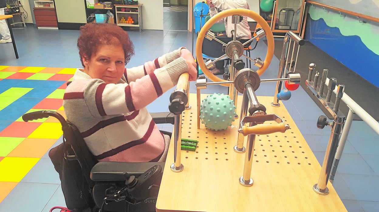 Toñi Yuste, afectada de ataxia