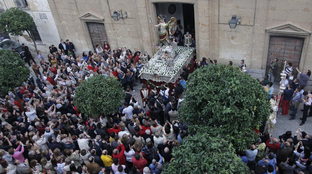 Última salida procesional del Arcángel San Rafael por las calles de Córdoba en el año 2012