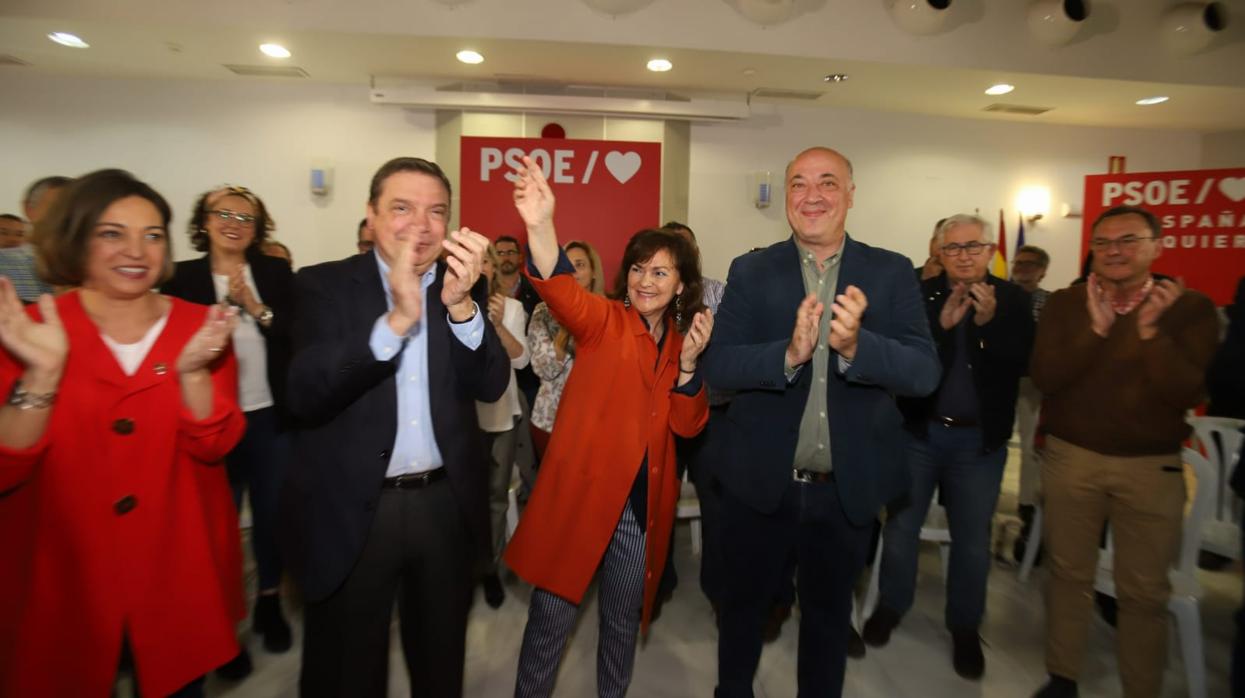 Momento final del mitin del PSOE