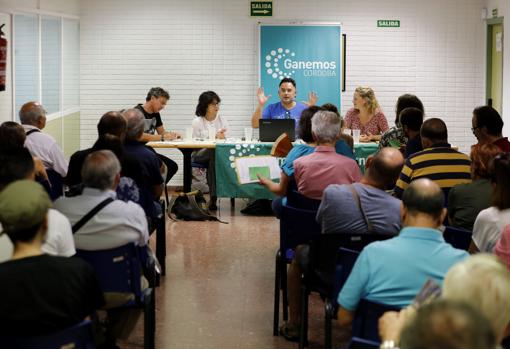 Asamblea de Ganemos en el centro cívico Fuesnanta en septiembre de 2018