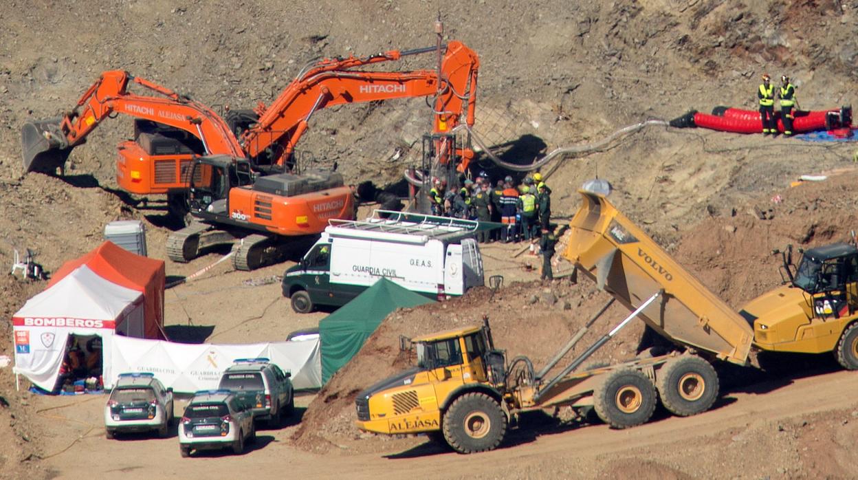 Dispositivo de rescate del pequeño Julen en Totalán