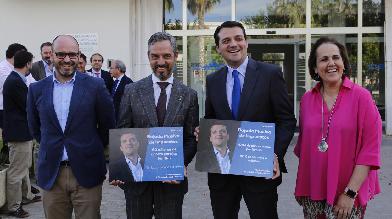 Bellido, ayer en la sede de CECO con el consejero de Hacienda