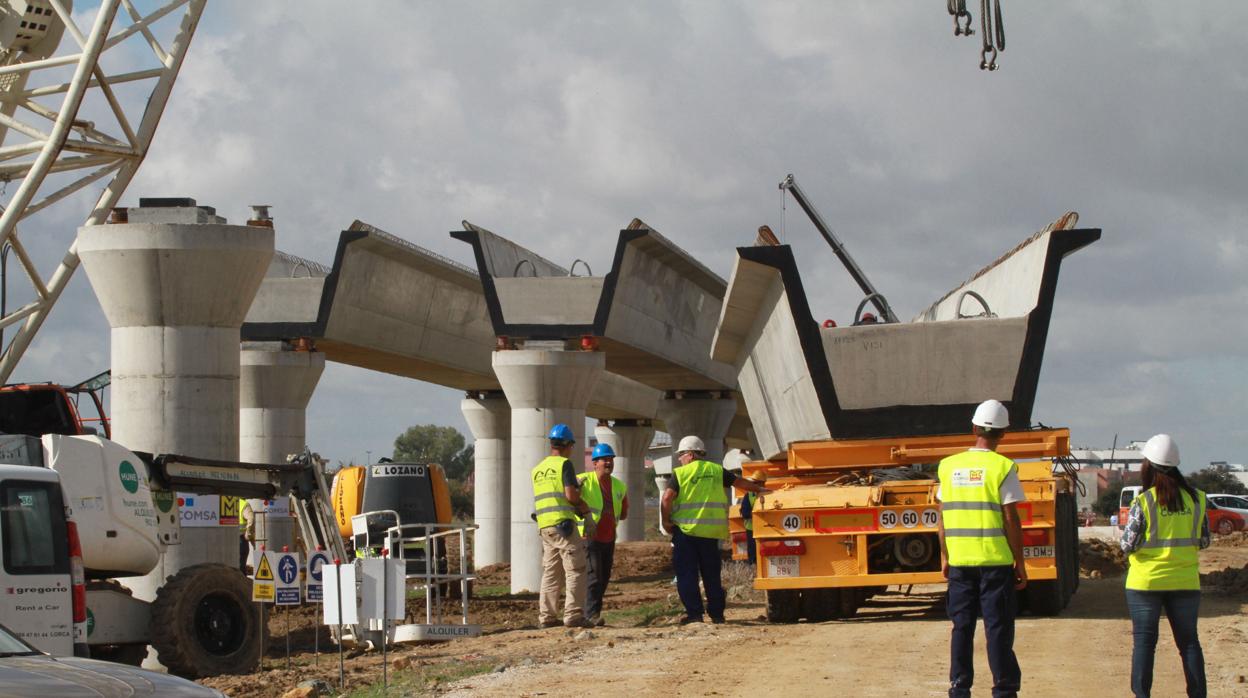 Obras del Tranvía de Alcalá de Guadaíra