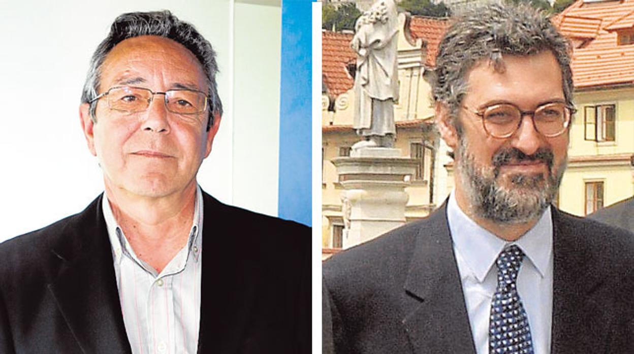 José Manuel Crvera y una foto antigua de Juan Antonio Cortecero