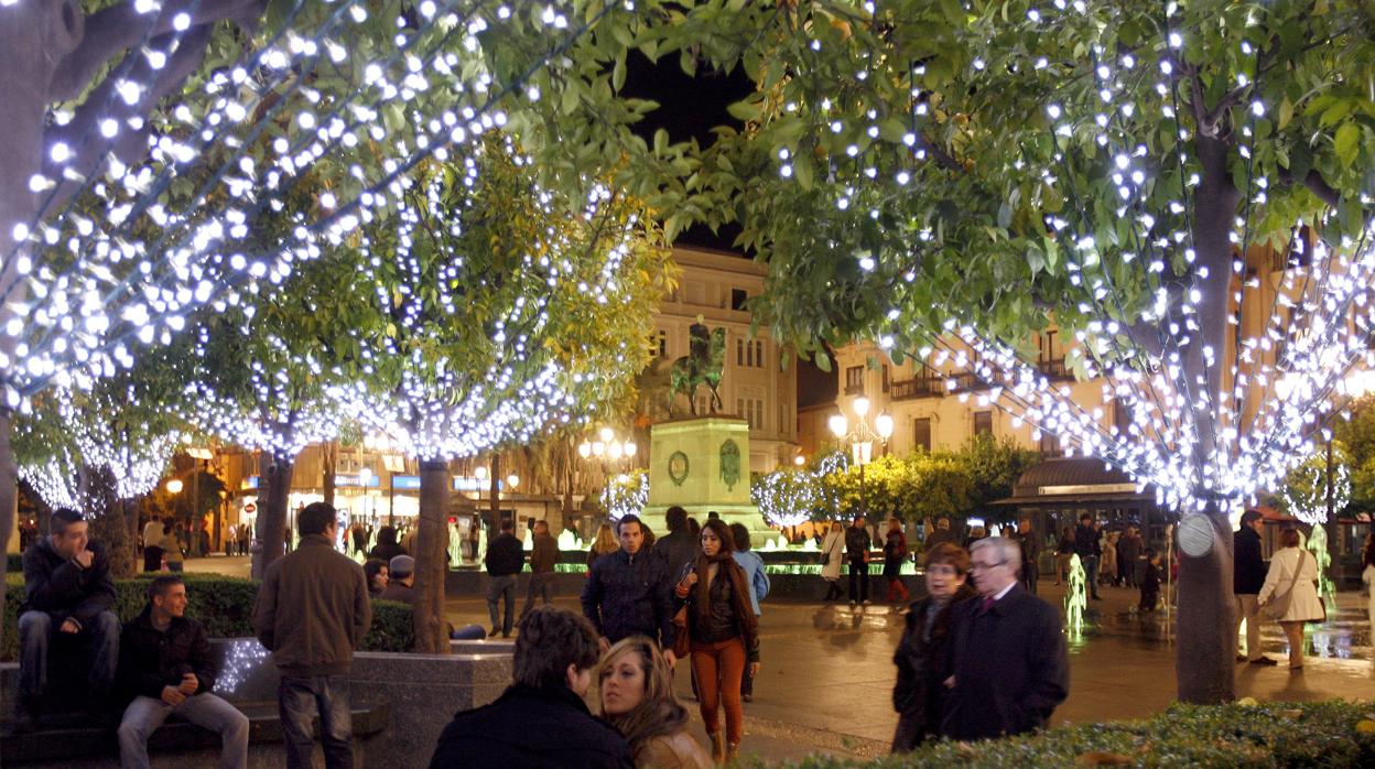 Luces en la plaza de las Tendillas