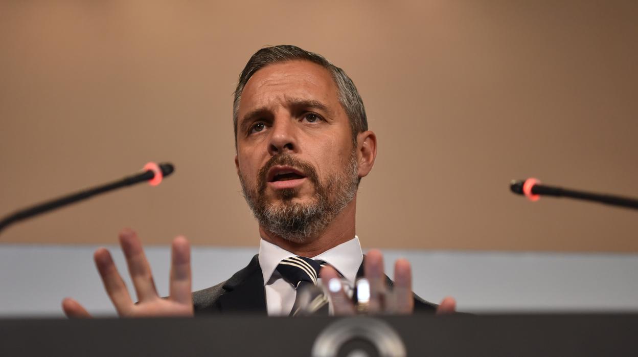 Juan Bravo, consejero de Hacienda, este jueves en Sevilla