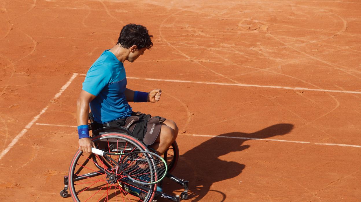 Cisco García, durante el encuentro de ayer en el Open Arena