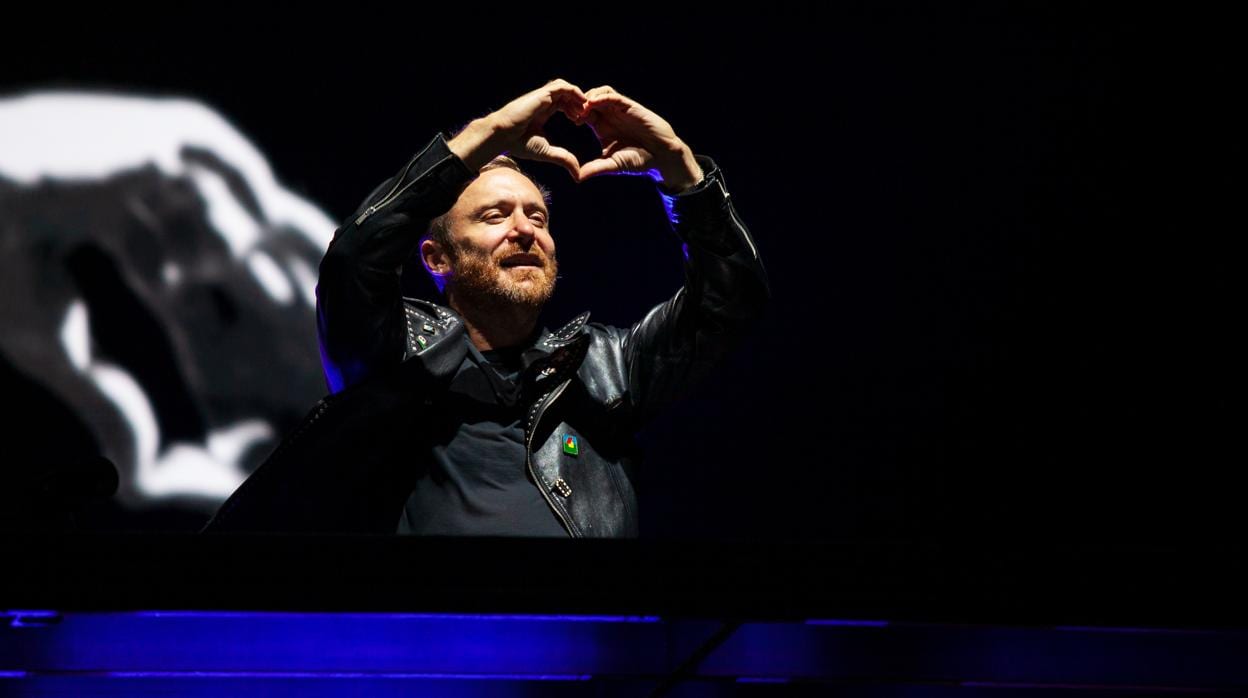 David Guetta, durante el concierto en Gibraltar