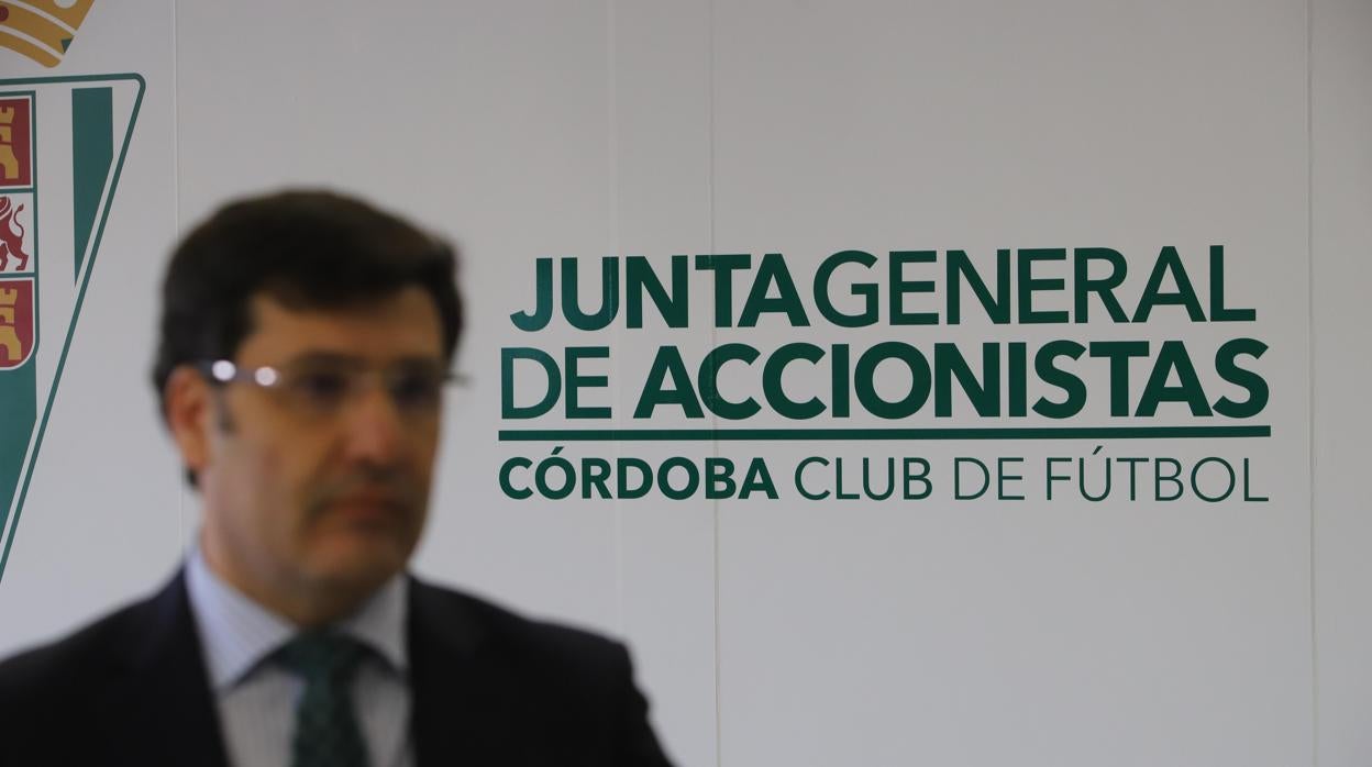 El presidente del Córdoba, Jesús León