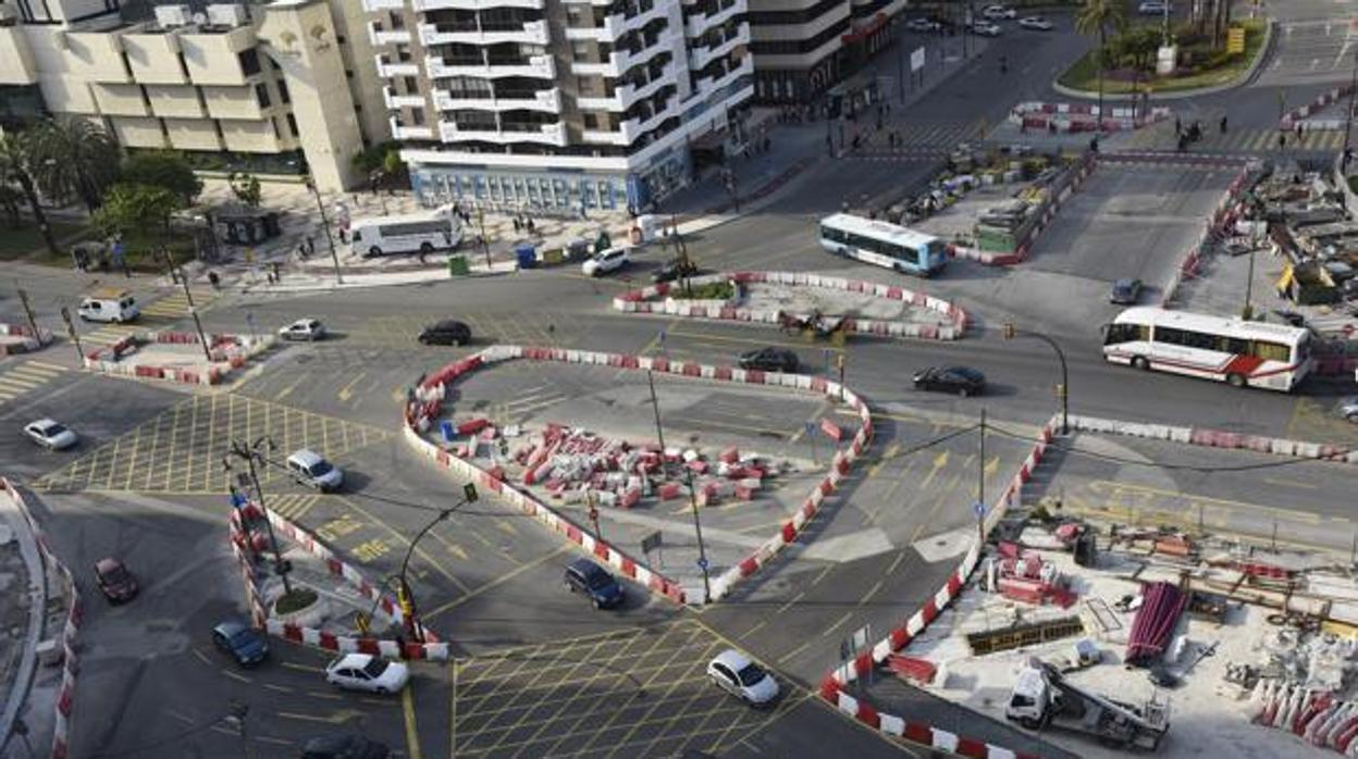 Las obras del metro afectan a la avenida de Andalucía desde hace una década