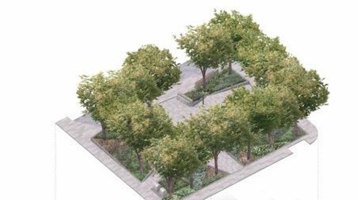 Recreación de cómo quedará la plaza tras las obras