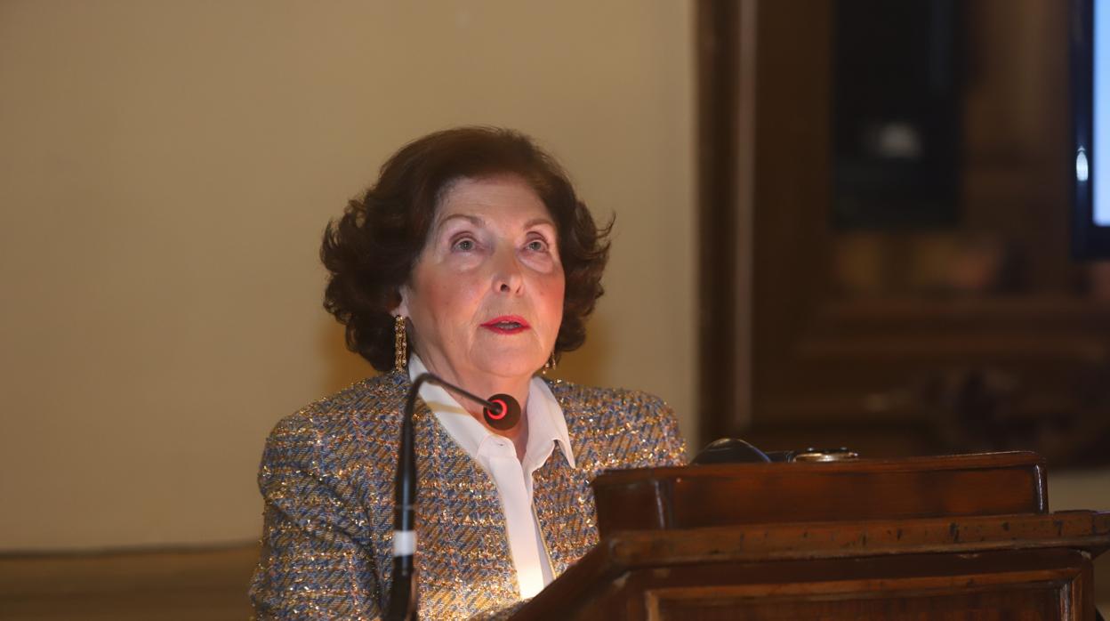 Ángeles Raya, durante su conferencia en El Templo de Córdoba