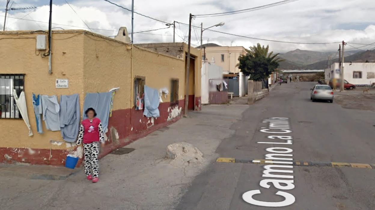 Camino de La Cimilla donde fue localizado el feto enterrado en Vícar.