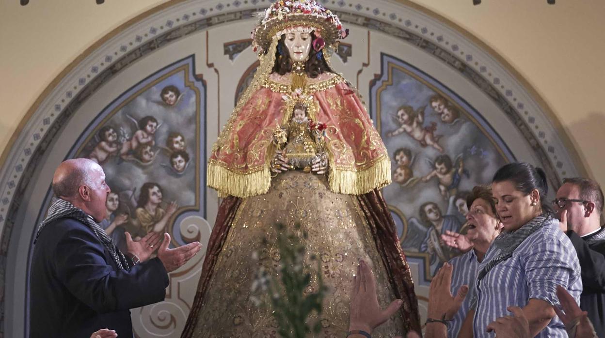 Imagen del Traslado de la Virgen del Rocío celebrado en verano de 2019