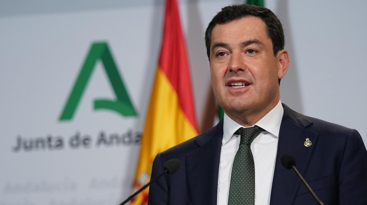 El presidente de la Junta de Andalucía, Juanma Moreno