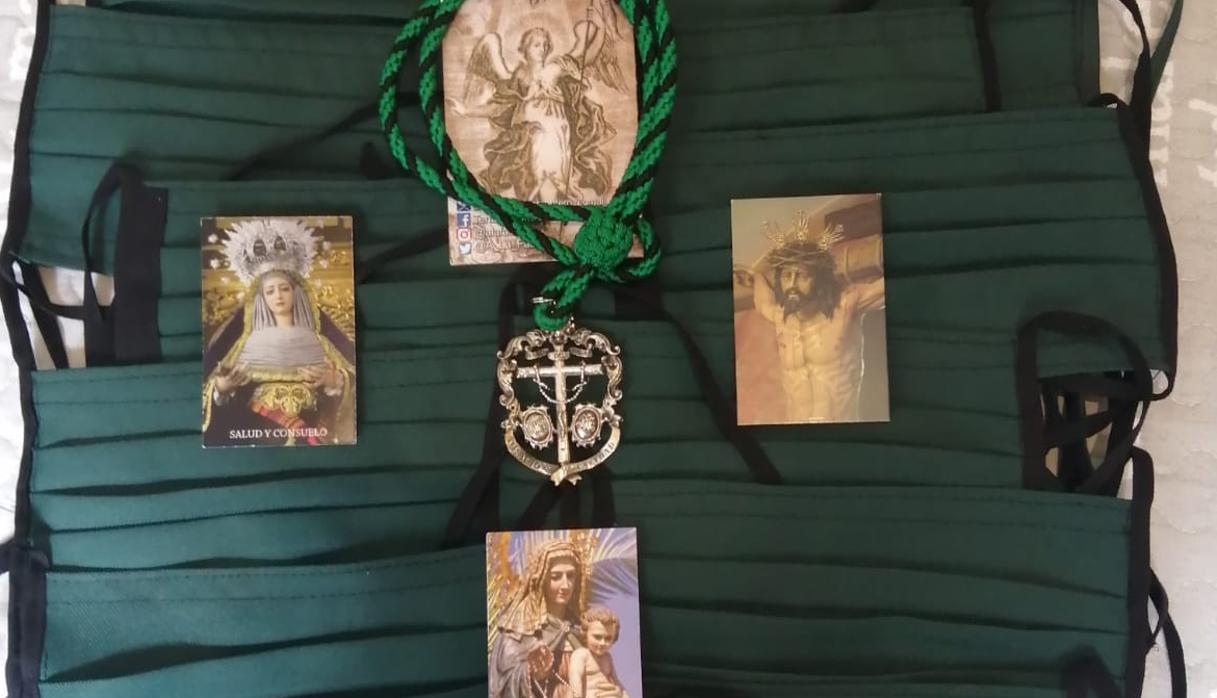 Mascarillas realizadas por la hermandad de la Conversión