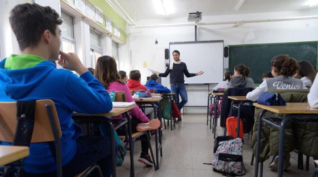 Clase en un centro educativo andaluz, en una imagen de archivo