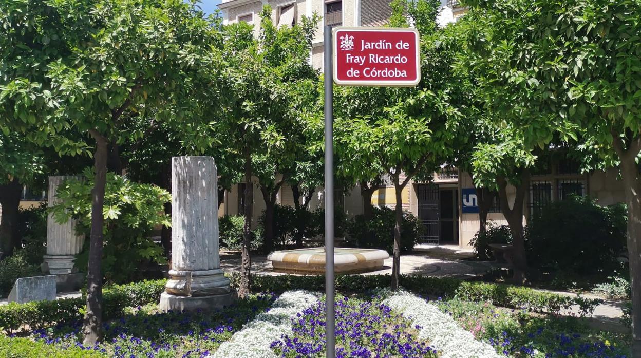 Fray Ricardo de Córdoba ya da niombre a un jardín