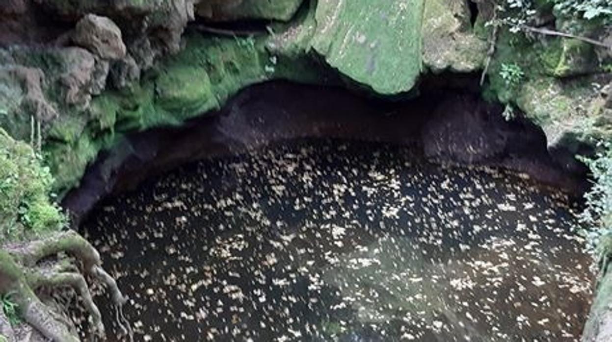 Paraje de los Baños de Popea, que ha perdido la cascada