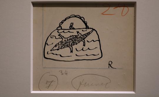 Uno de los dibujos de Ramón Gómez de la Serna en la exposición en Córdoba