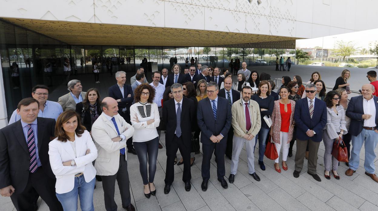 Protesta de jueces y fiscales en la Ciudad de la Justicia de Córdoba en 2018