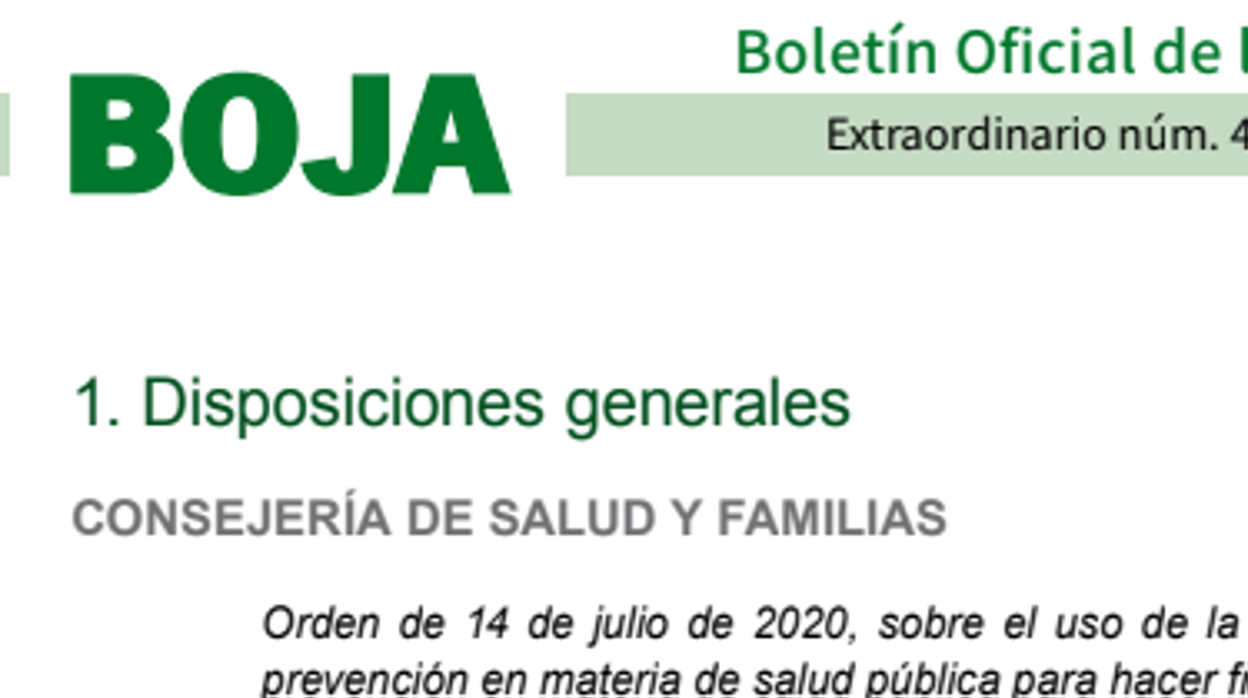 Qué dice el BOJA de las mascarillas en Andalucía: cómo, cuándo y dónde debemos llevarla de forma obligatoria