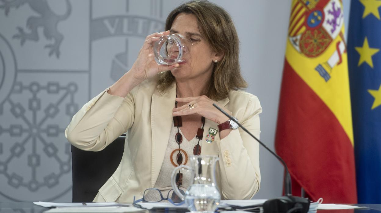 Teresa Ribera, vicepresidenta cuarta del Gobierno, en una rueda de prensa