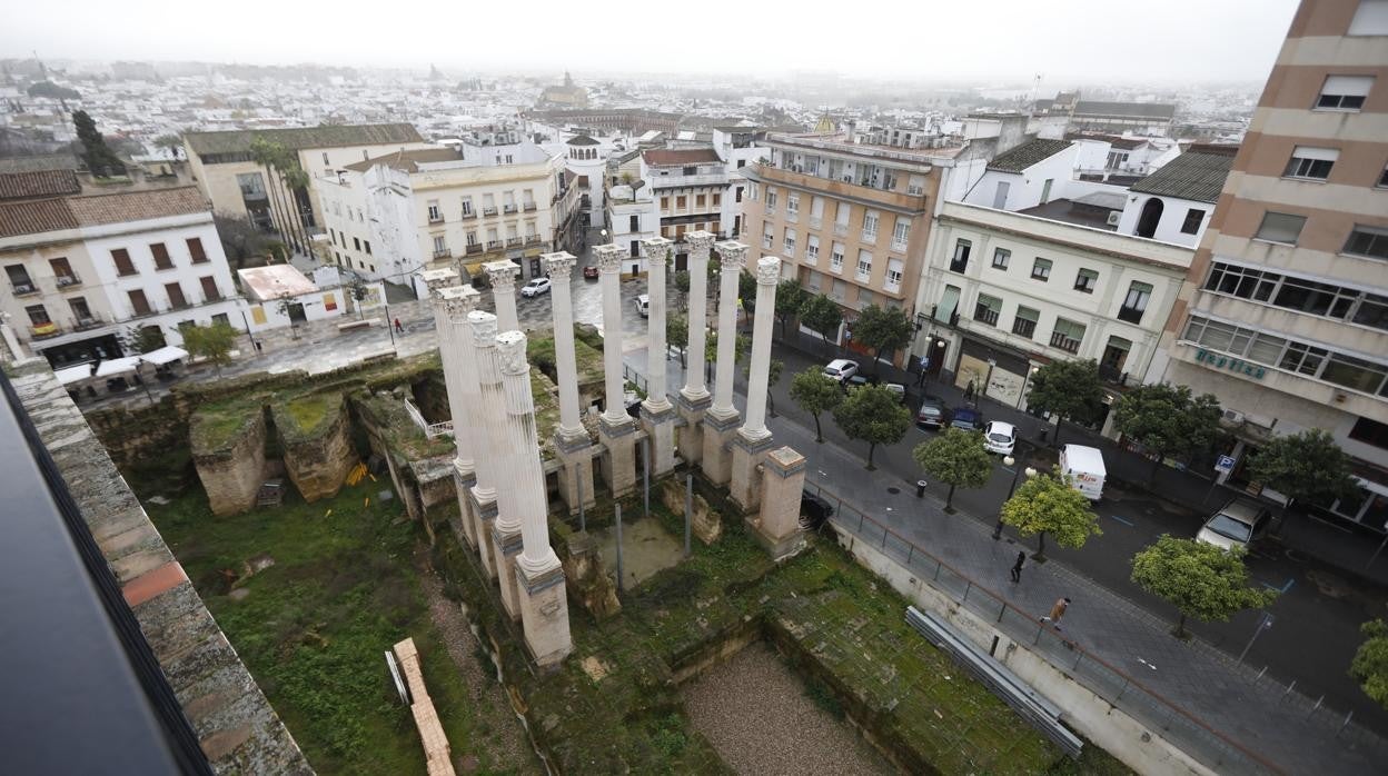 Vista aérea del Templo Romano de Córdoba