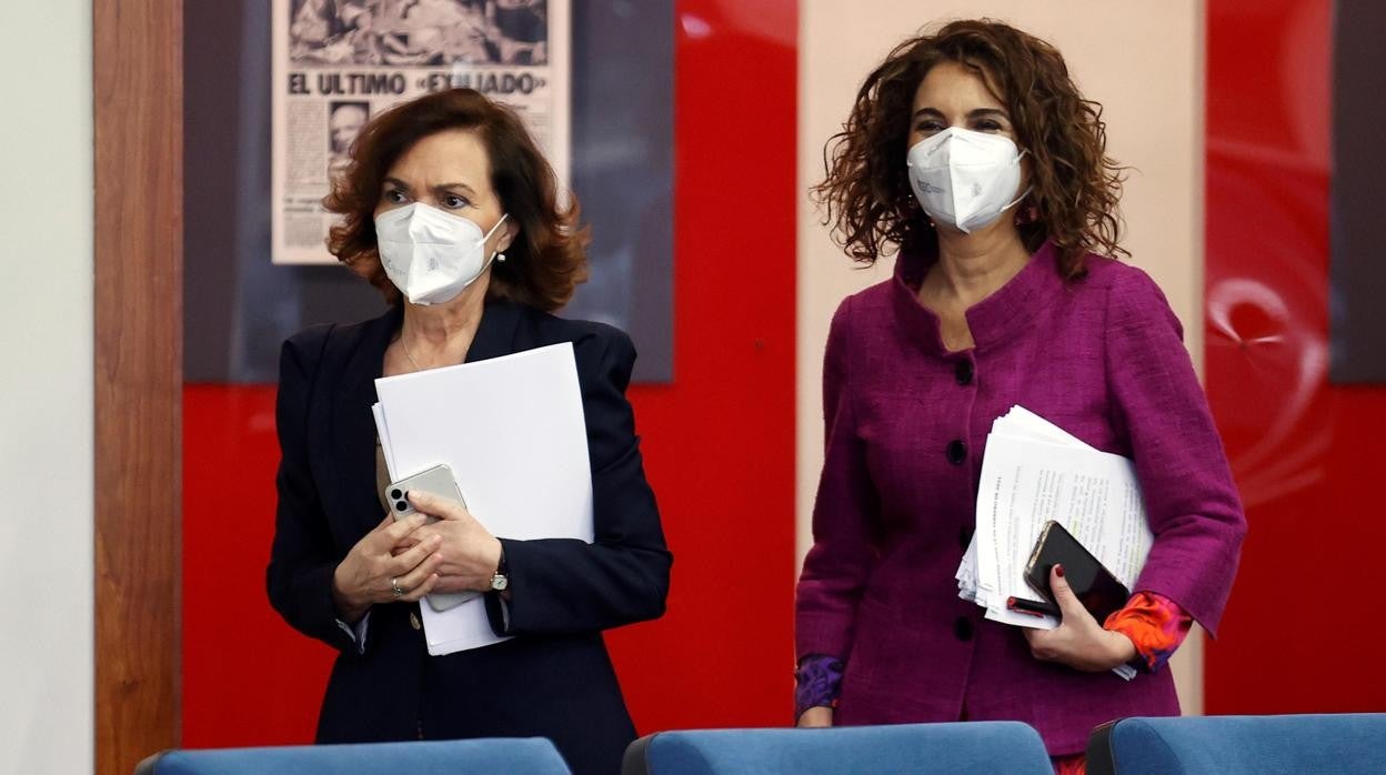 La vicepresidenta primera, esta semana antes de la rueda de prensa de Consejo de Ministros