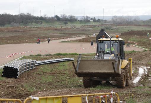 Imagen de las obras que se están ejecutando en el parque de Levante