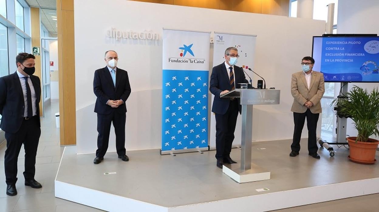 Francis Salado, presidente de la Diputación de Málaga, en la presentación del proyecto