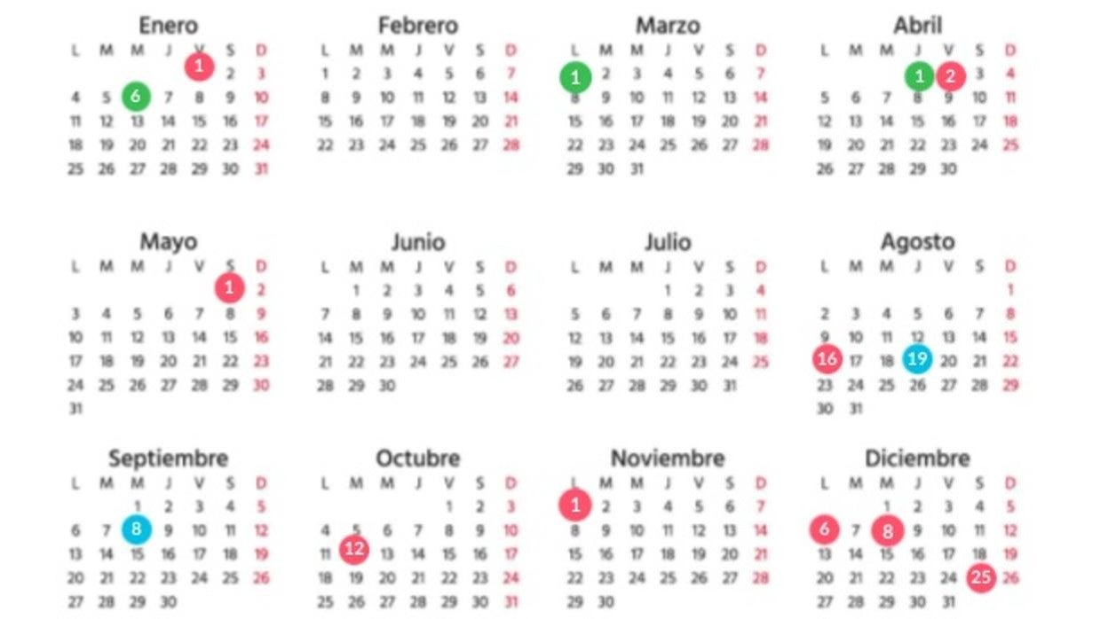 Calendario laboral de Málaga para 2021