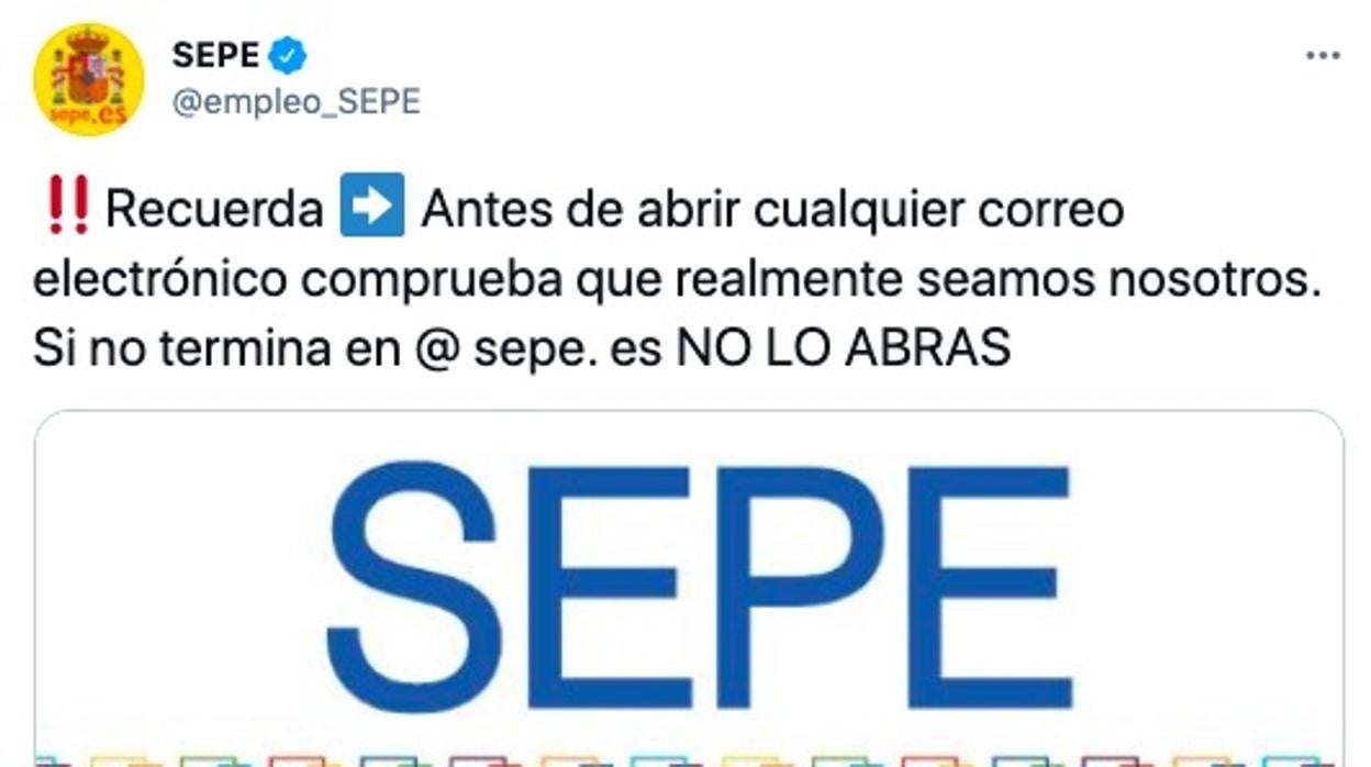 El SEPE alerta de una estafa: suplantan a la Seguridad Social para robar tus datos