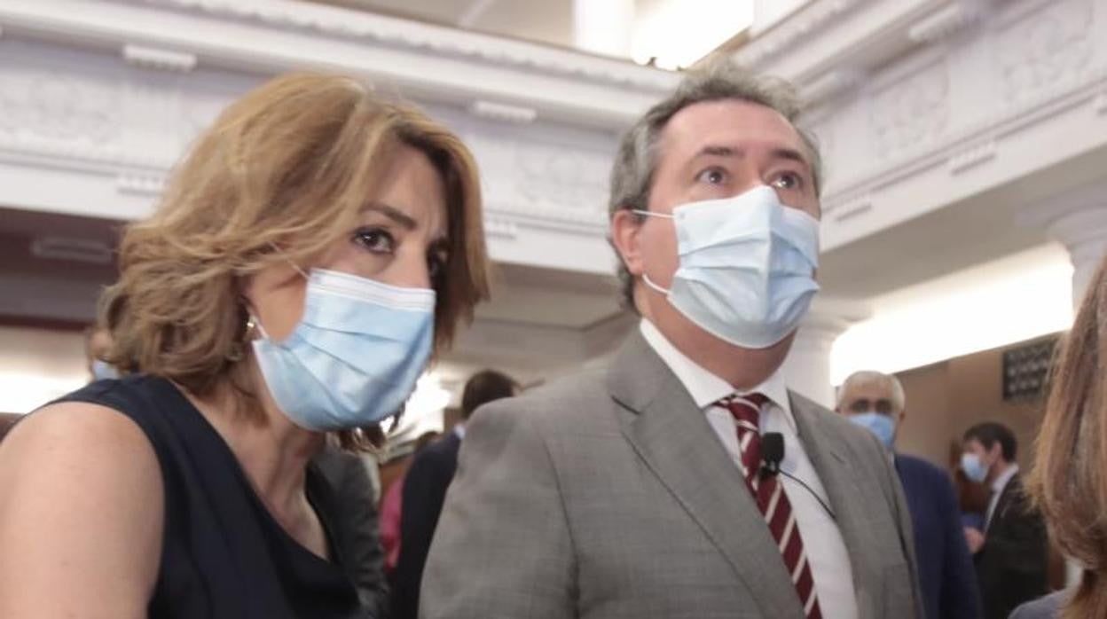 Susana Díaz y Juan Espadas, juntos en un acto reciente en Sevilla