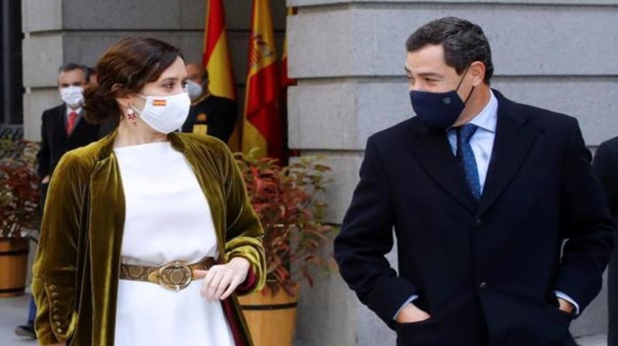 Isabel Díaz Ayuso y Juanma Moreno, en una imagen de archivo