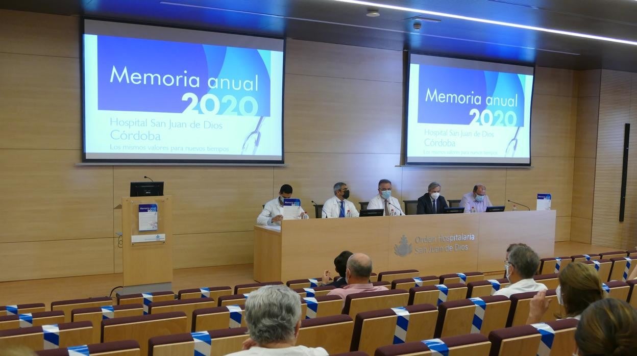 Presentación de la Memoria de 2020 del Hospital San Juan de Dios de Córdoba