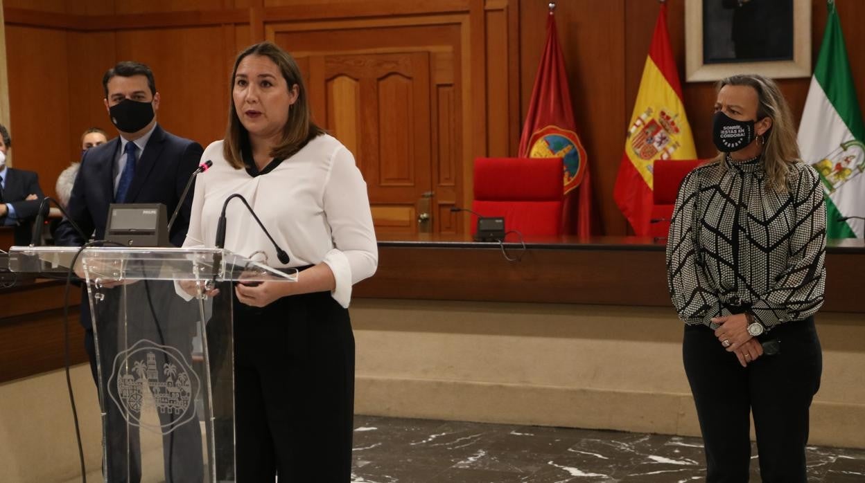 La edil de Casco Histórico, durante una comparecencia en el Salón de Plenos del Ayuntamiento