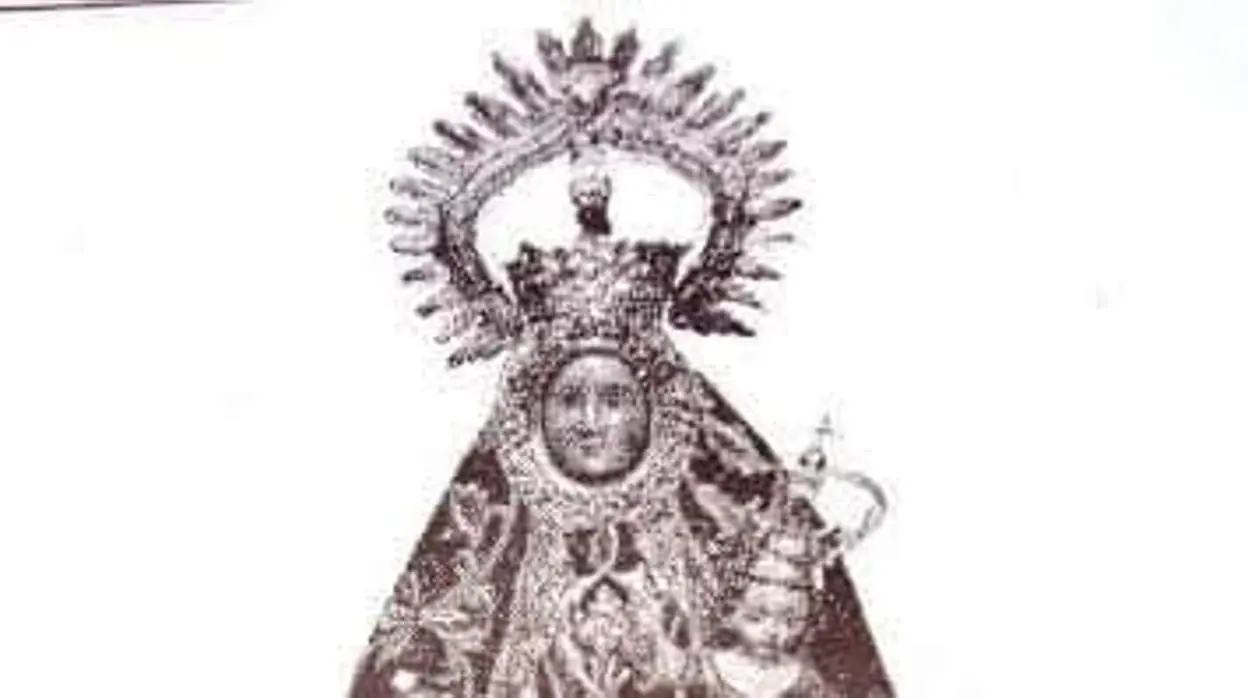La Virgen del Soterraño, en una imagen antigua con el Niño Jesús en brazos